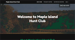 Desktop Screenshot of mapleislandhuntclub.com