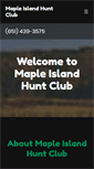 Mobile Screenshot of mapleislandhuntclub.com