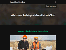 Tablet Screenshot of mapleislandhuntclub.com